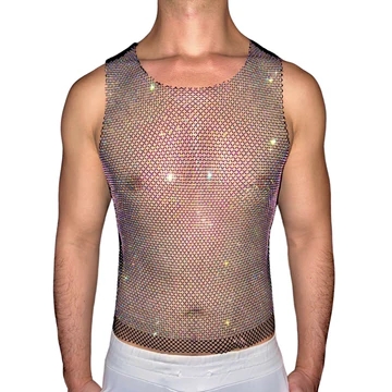 Rhinestone Tank Top Add Sparkle to Your Wardrobe with This Glitzy Fashion Statement